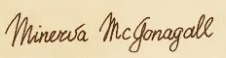 Minerva McGonagall Signature